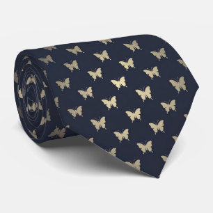 Navy Butterfly Elegant  Tie