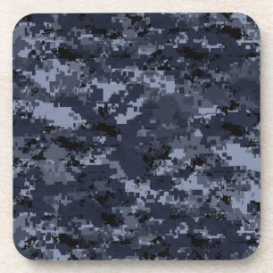 Navy Camouflage Beverage Coaster