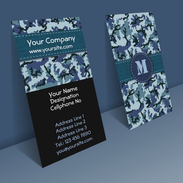 Navy camouflage business card (Creator Uploaded)