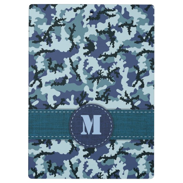 Navy camouflage clipboard (Back)