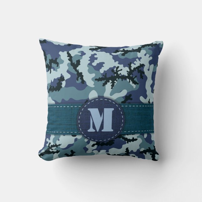 Navy camouflage cushion (Front)