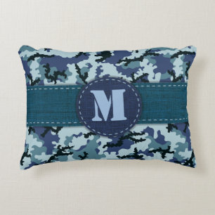 Navy camouflage decorative cushion