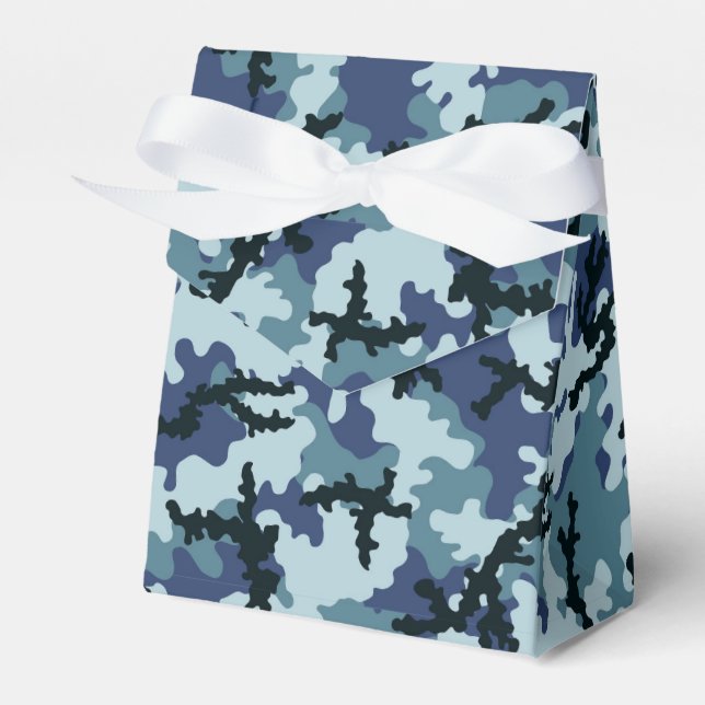 Navy camouflage favour box (Front Side)