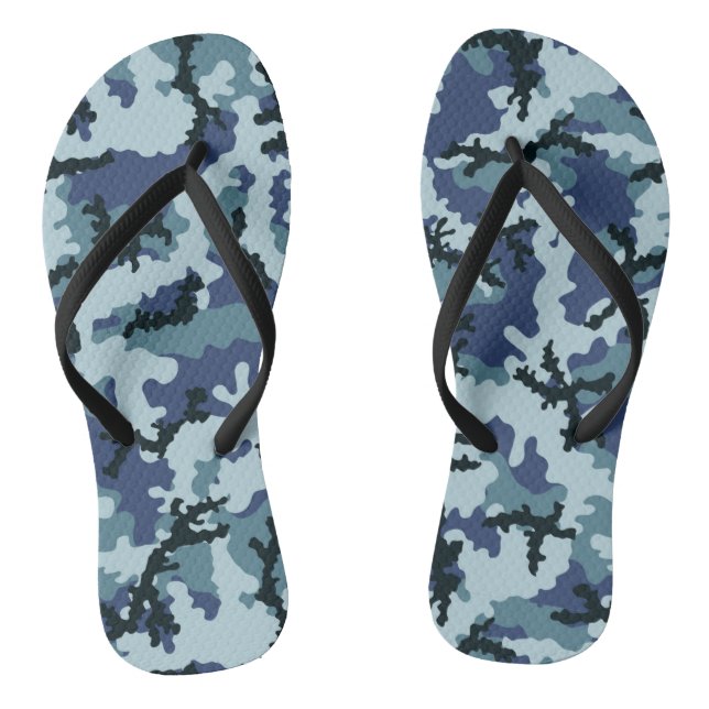 Navy camouflage jandals (Footbed)