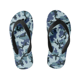 Navy camouflage kid's jandals