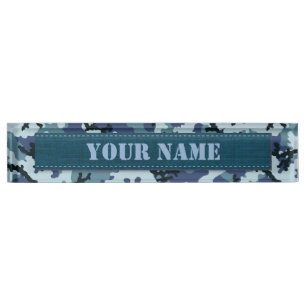 Navy camouflage nameplate
