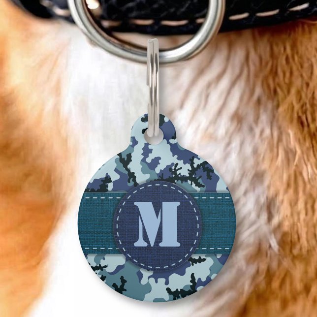 Navy camouflage pet tag (Creator Uploaded)