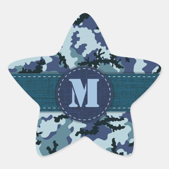 Navy camouflage star sticker (Front)