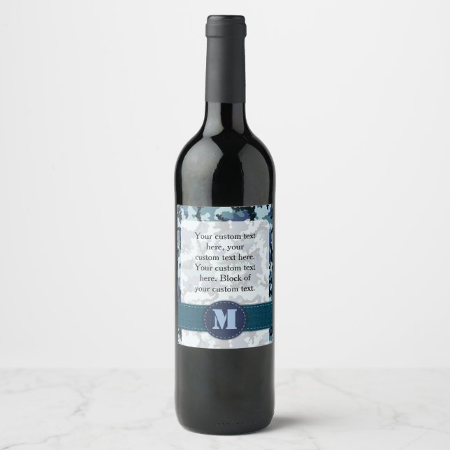 Navy camouflage wine label (Front)