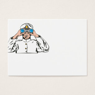 Navy Captain Sailor With Binoculars