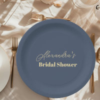 Navy Celestial Crescent Moon Bridal Shower