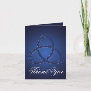 Navy Celtic Love Knot Thank You Note Card