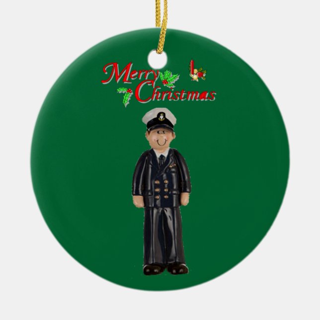 Navy Chief Christmas Ornament (Front)