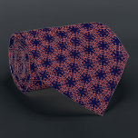 Navy  Coral Geometric Pattern Tie<br><div class="desc">Navy and Coral Geometric Pattern Tie</div>
