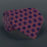 Navy  Coral Geometric Pattern Tie<br><div class="desc">Navy and Coral Geometric Pattern Tie</div>