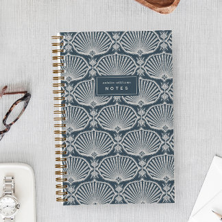 Navy & Cream | Deco Fans Personalized Notebook