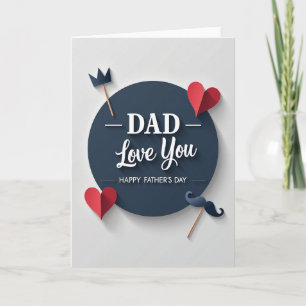 Navy Crowned Fathers Day Card