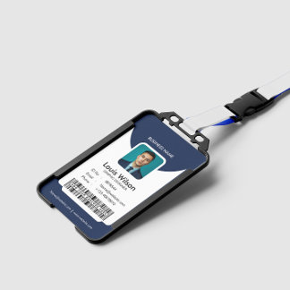 Navy | Customisable Employee ID Company Security ID Badge