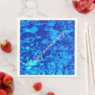 Navy Deep Customise Fresh Ocean Water Napkin