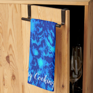 Navy Deep Customise Fresh Ocean Water Tea Towel