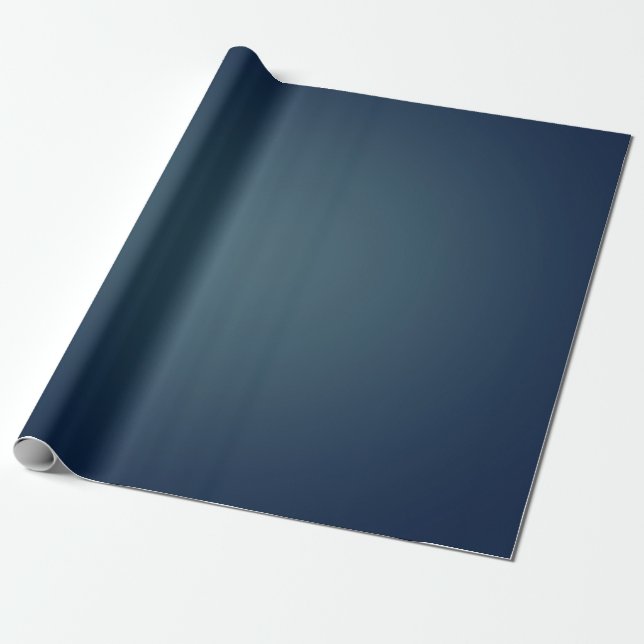 Navy deep dark saturated intense midnight wrapping paper (Unrolled)