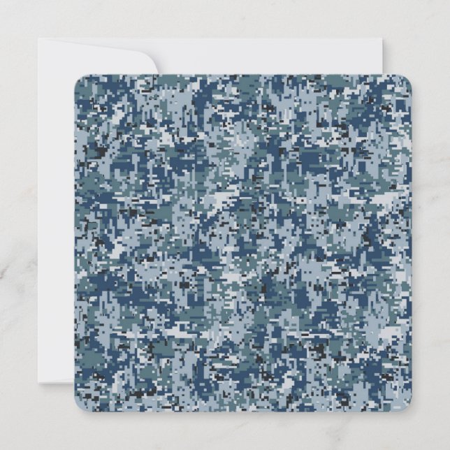 Navy  Digital Camo Camouflage Decor (Front)