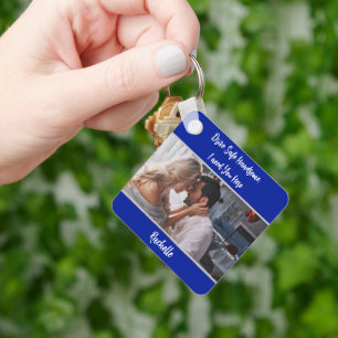 Navy Drive Safe Photo Gift To Husband Boyfriend Key Ring