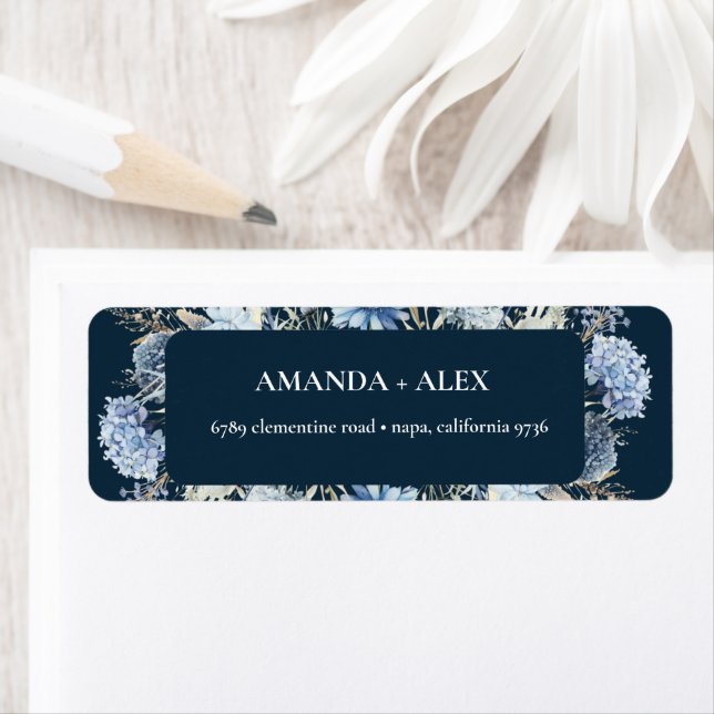 Navy Dusty Blue Floral Spring Bloom Wedding (Insitu)