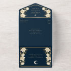 Navy Elegant Arch Art Nouveau Wedding