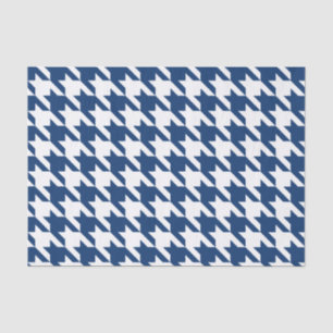 Navy Elegant Houndstooth Tissue Paper