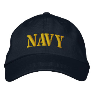 NAVY EMBROIDERED HAT