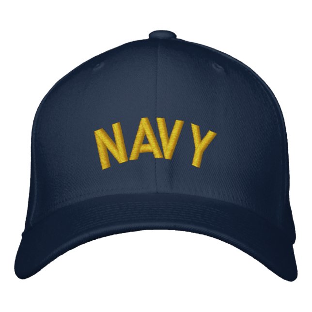 NAVY EMBROIDERED HAT (Front)