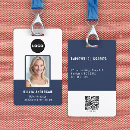 Navy Employee ID Photo QR Code Logo Badge