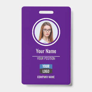 Navy - Employee Photo ID Company Security Badge