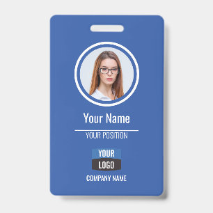 Navy - Employee Photo ID Company Security Badge