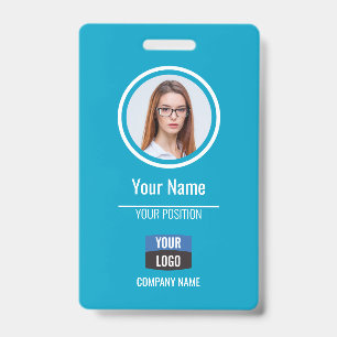 Navy - Employee Photo ID Company Security Badge