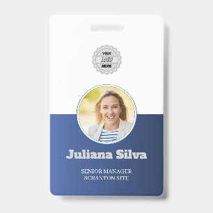 Navy   Employee Photo ID Company Security  Badge