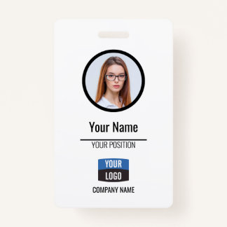 Navy - Employee Photo ID Company Security Badge ID Badge