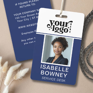 Navy Employee Photo ID Company Security Badge ID Badge