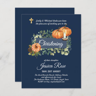 Navy FALL Christening Invites Baptism 