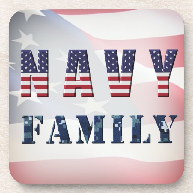 Navy Family Coaster (Front)