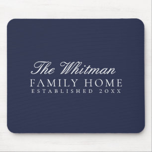 Navy Family Home Mouse Pad