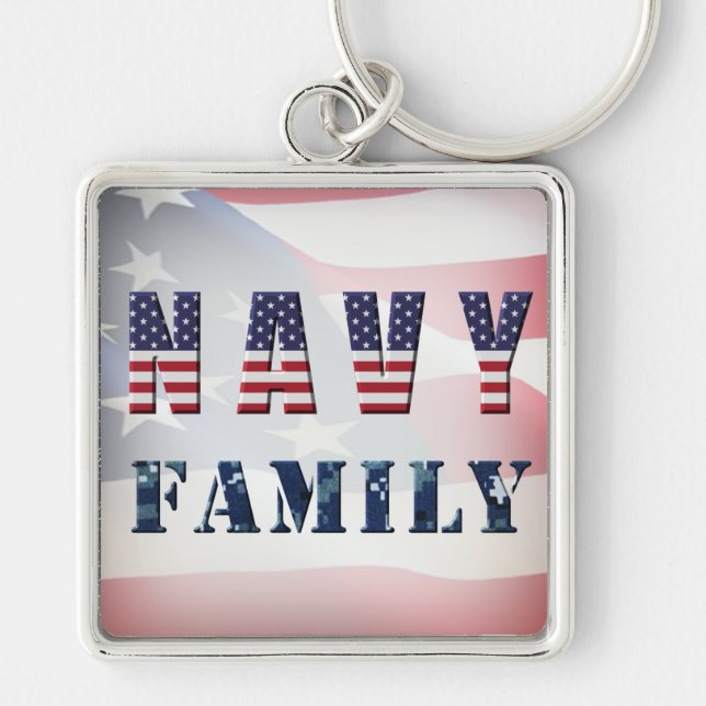 Navy Family  Key Ring (Front)