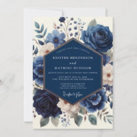 Navy Floral Artistry Wedding