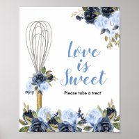Navy Floral Soon to be Whisked away Love is Sweet