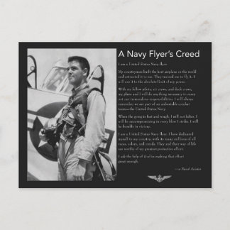 Navy Flyer's Creed Postcard