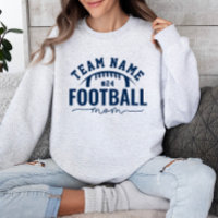 Navy Football Mum Team Name Number Ash