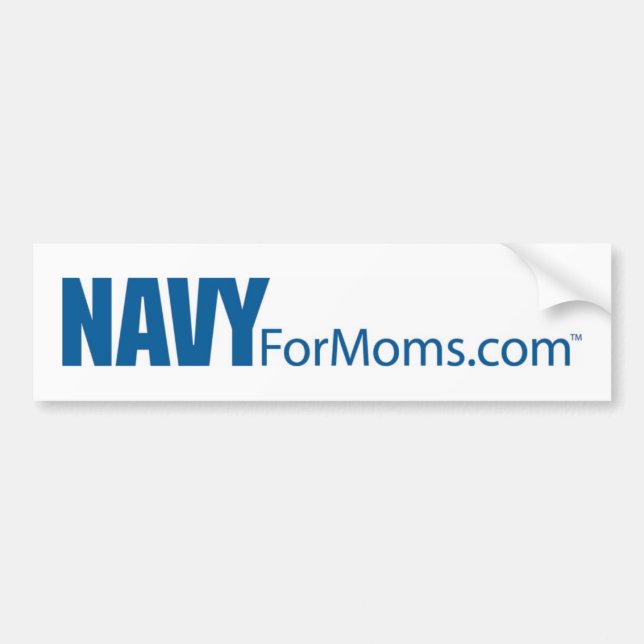 Navy for MOMs Bumper Sticker (Front)