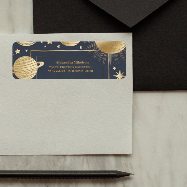 Navy Gold Celestial Crescent Moon Bridal Shower (Creator Uploaded)