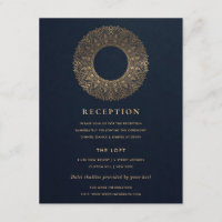 NAVY GOLD CLASSY ORNATE MANDALA WEDDING RECEPTION